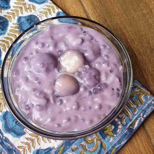 Fresh Ube Ginataan with Bilo Bilo, Saba, Kamote and Tapioca