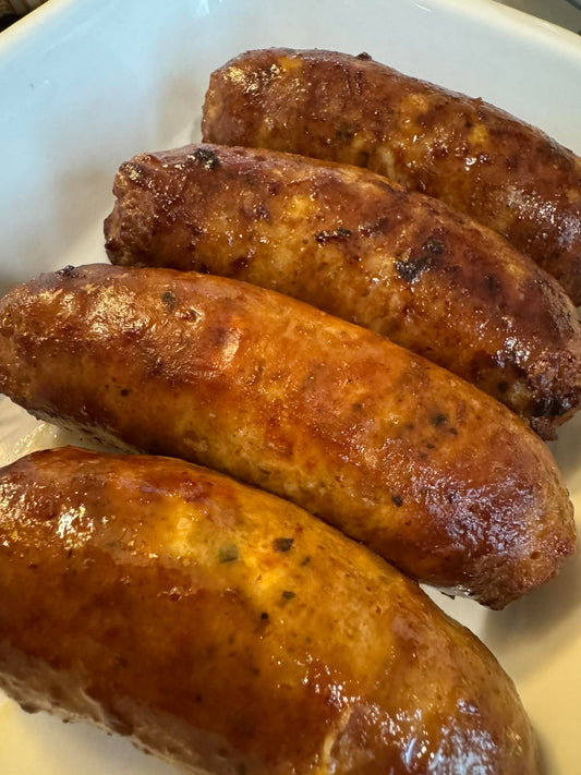 Cheesy Homemade Sausages
